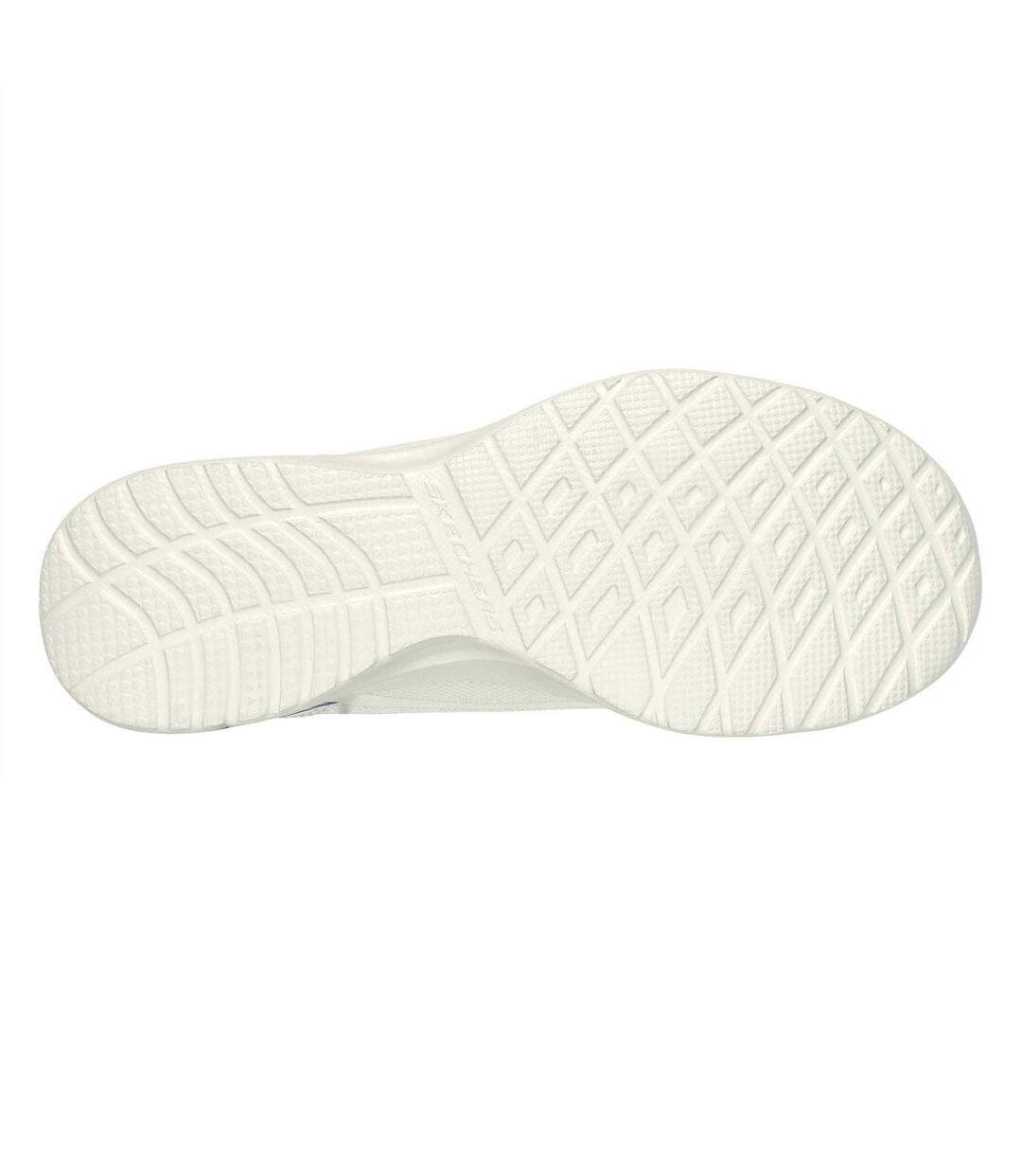 Baskets Skech-air Dynamight Femme Blanc Cassé Violet Skechers-4
