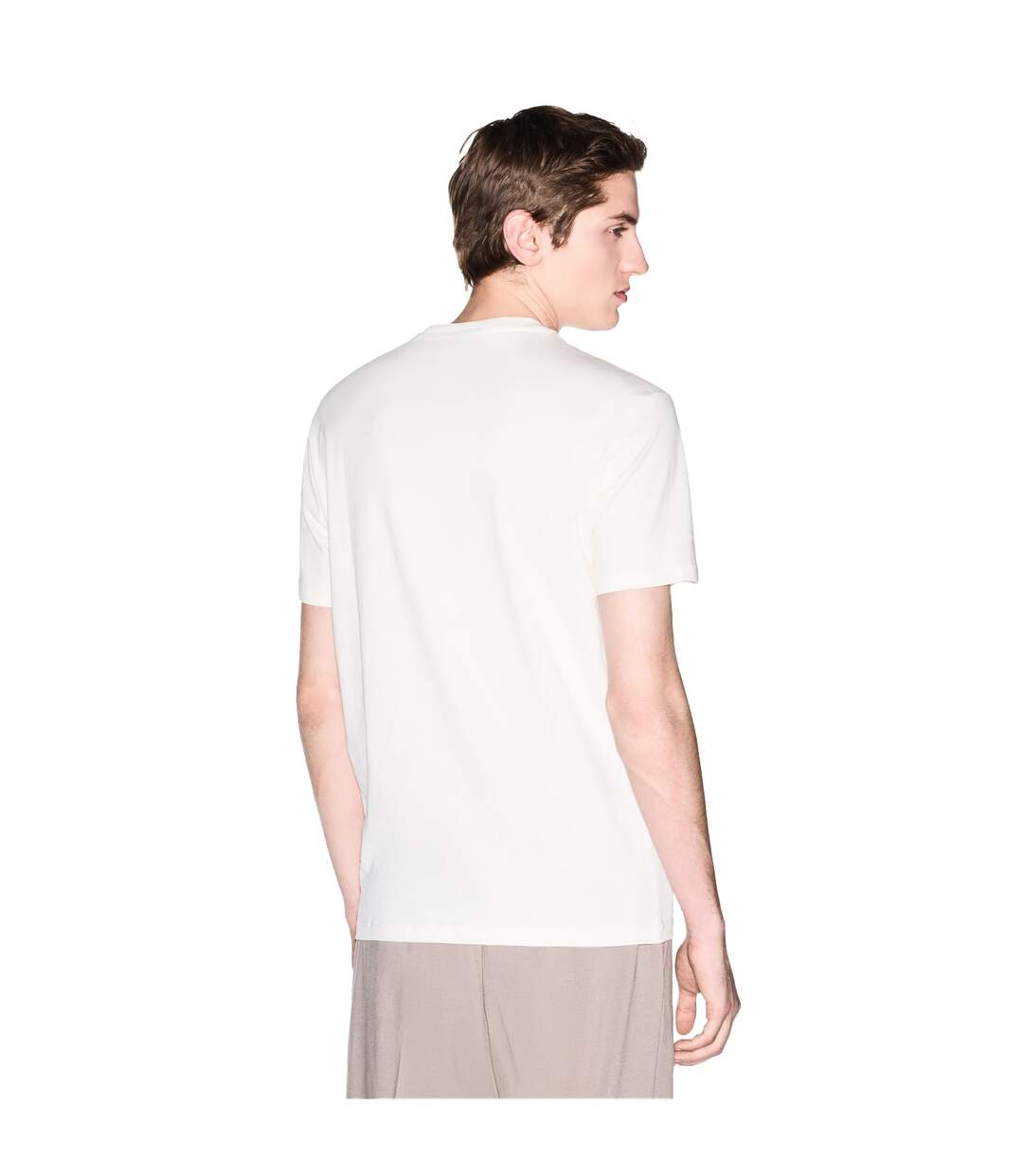 T-shirt Motif/style Petit Logo Homme Crème Armani Exchange-3