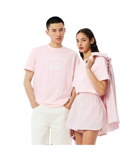 T-shirt Motif/style Imprimé Signature Adulte Rose Lacoste