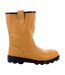 Mens leather safety rigger padded ankle toe cap boots tan Grafters