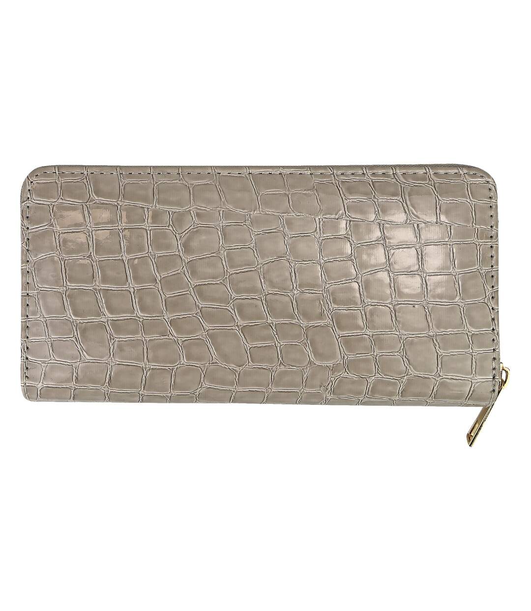 Ladies Croc Print Faux Leather Wallet Compact Card Coin Purse Organiser-1