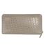 Ladies Croc Print Faux Leather Wallet Compact Card Coin Purse Organiser-1