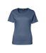ID - T-shirt uni à manches courtes (coupe féminine) - Femme (Indigo) - UTID254