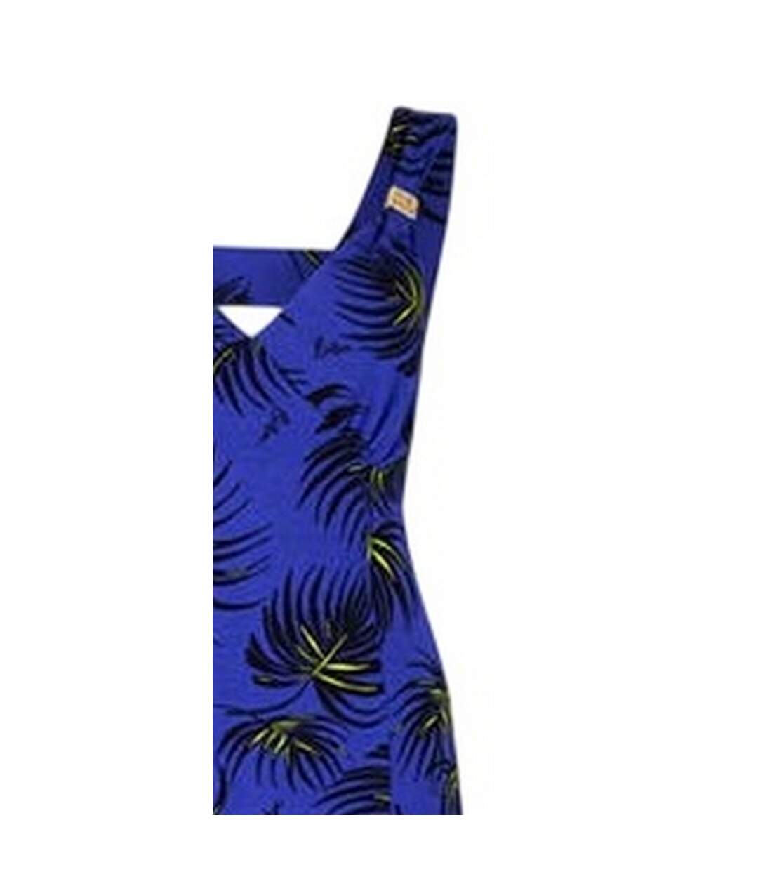 Robe À Bretelles Motif/style Imprimé Feuille Femme Bleu Biba-3