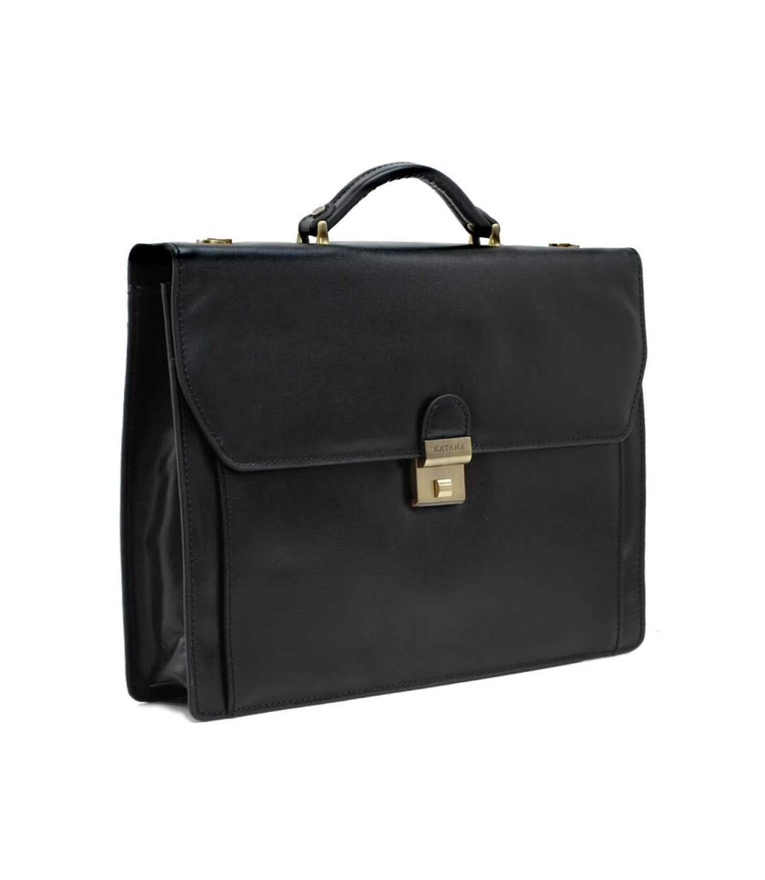 Katana - Cartable 1 soufflet en cuir - noir - 2800-1