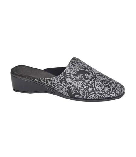 Chaussons Mules Priya Femme Noir Argenté Sleepers