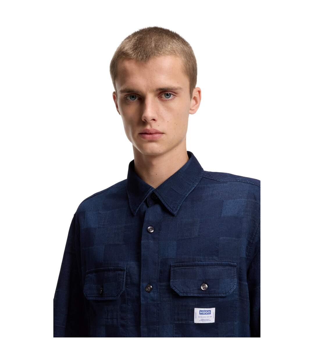 Chemise Ekyno Homme Bleu Hugo-4