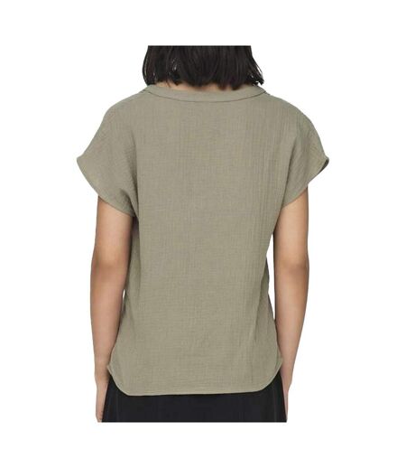 T-Shirt marron femme jdy life
