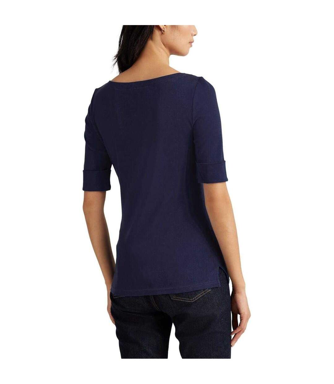 Womens/ladies Lauren Judy T-shirt Navy Ralph Lauren-1
