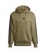Mens Essentials 3 Stripes Fleece Logo Hoodie Olive Strata Adidas-2