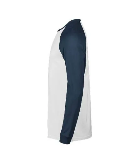 T-shirt Manches Longues Motif/style Balle De Baseball Unlabeled Homme Blanc Bleu Foncé Tee Jays
