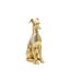 Statuette Design en Résine Chien Assis 29cm Or-1