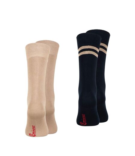 Lot de 2 paires de mi-chaussettes homme Coton Peigné Eminence