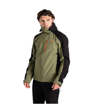 Mens Mountain Series Waterproof Jacket Olive Green Black Dare 2B