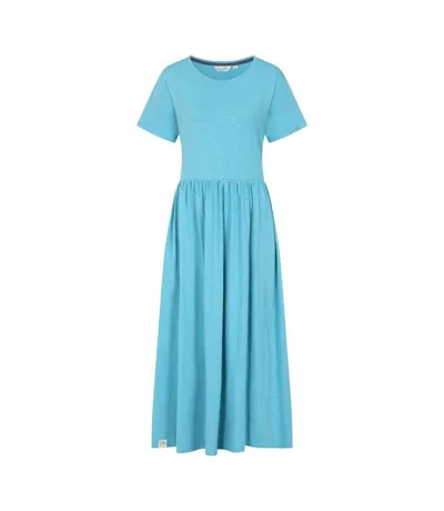 Womens/ladies Long Gathered Dress Spearmint Lazy Jacks