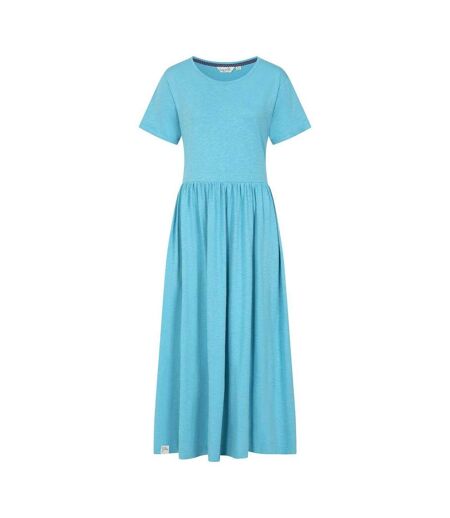 Womens/ladies Long Gathered Dress Spearmint Lazy Jacks