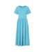 Womens/ladies Long Gathered Dress Spearmint Lazy Jacks-1