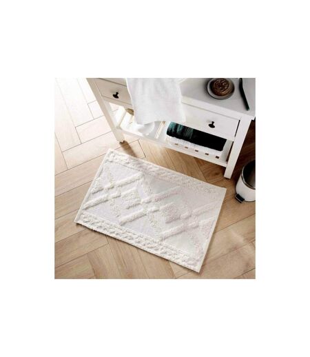 Tapis de Bain Jacquard Gladis 50x80cm Blanc