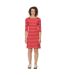Womens/ladies Paislee Stripe Casual Dress True Red White Regatta-1