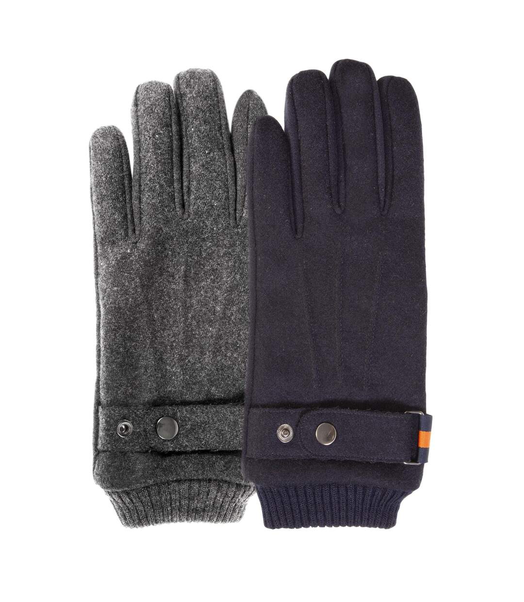 Isotoner Gants homme tactiles en tissu lainé, doublés imitation fourrure-3