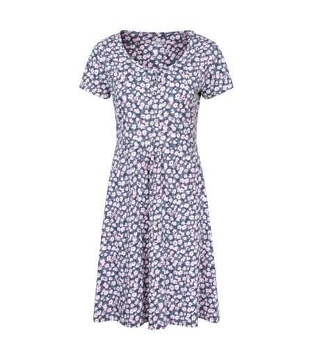 Womens/ladies essentials lora floral skater dress grey Mountain Warehouse