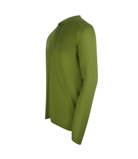 T-shirt Manches Longues Homme Vert Tommy Hilfiger