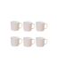 Lot de 6 Mugs en Porcelaine Nature 38cl Rose