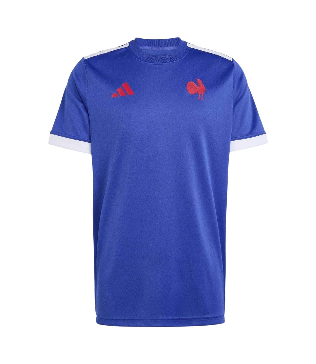 Haut De Rugby Manches Courtes Motif/style France 2025/2026 Adulte Bleu Adidas-2