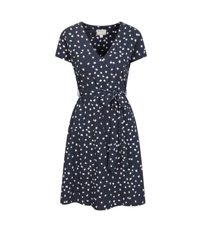 Womens/ladies Santorini Daisy Jersey Uv Protection Dress Navy Mountain Warehouse