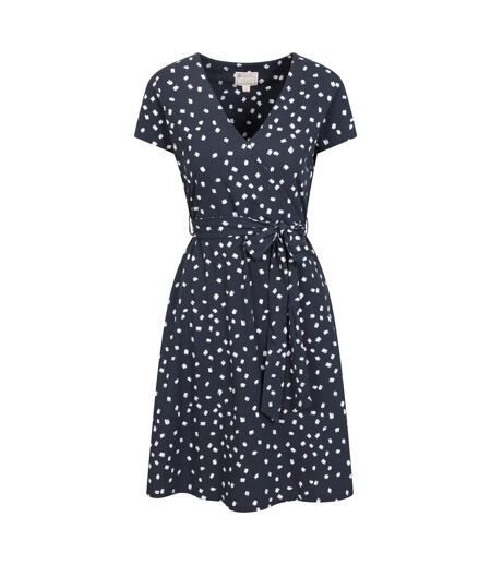 Womens/ladies Santorini Daisy Jersey Uv Protection Dress Navy Mountain Warehouse