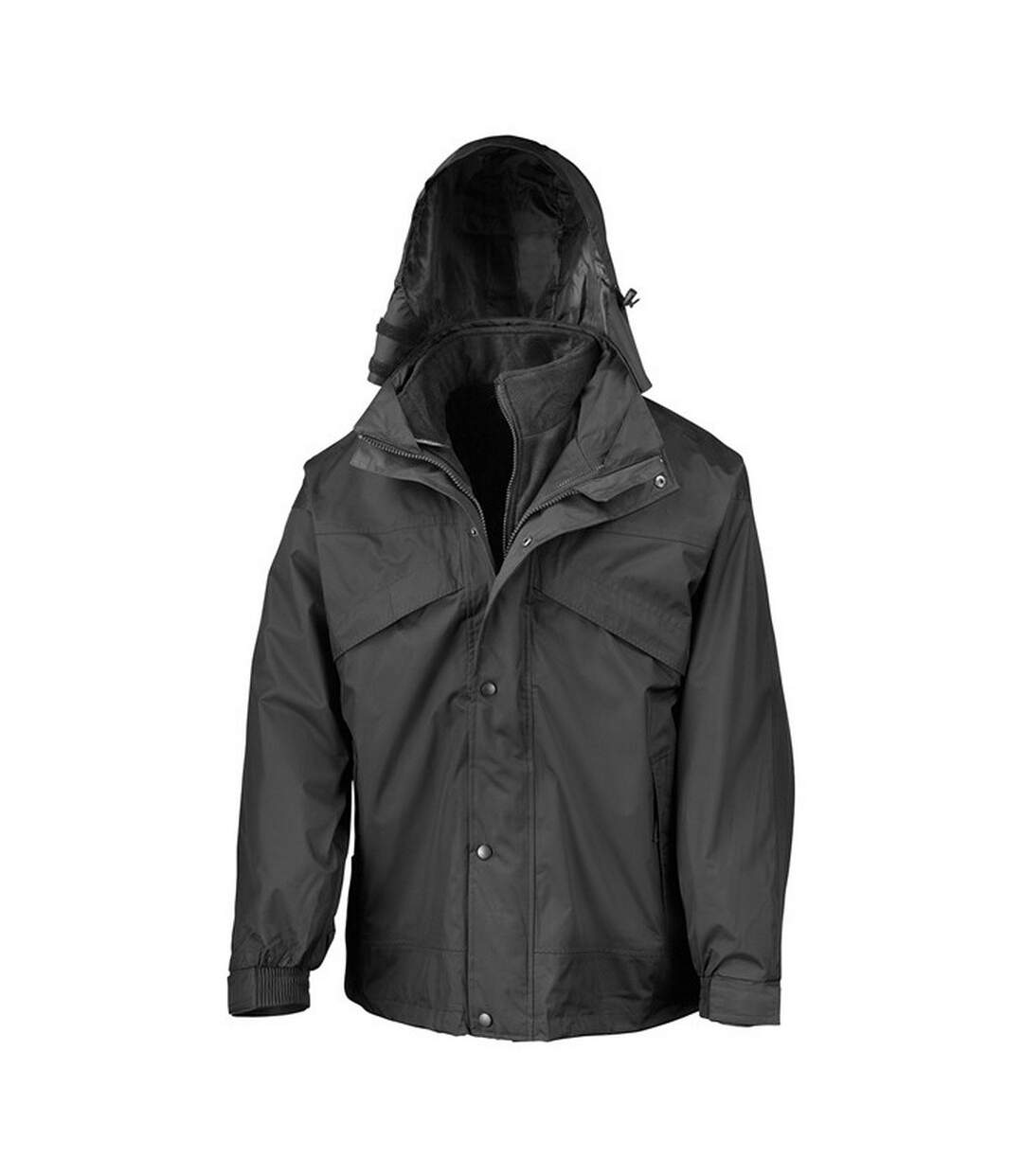 Veste zip and clip homme noir Result-1