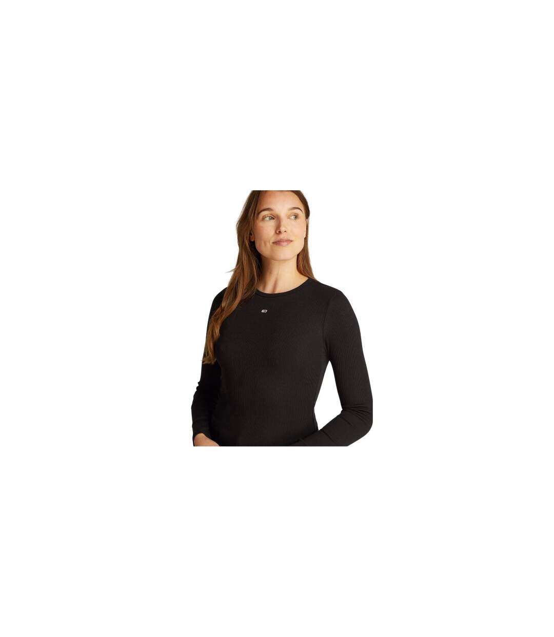 T-shirt Manches Longues Femme Noir Tommy Jeans-1