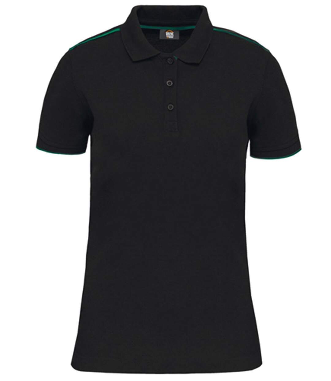 Polo professionnel DayToDay pour femme - WK271 - noir et vert kelly