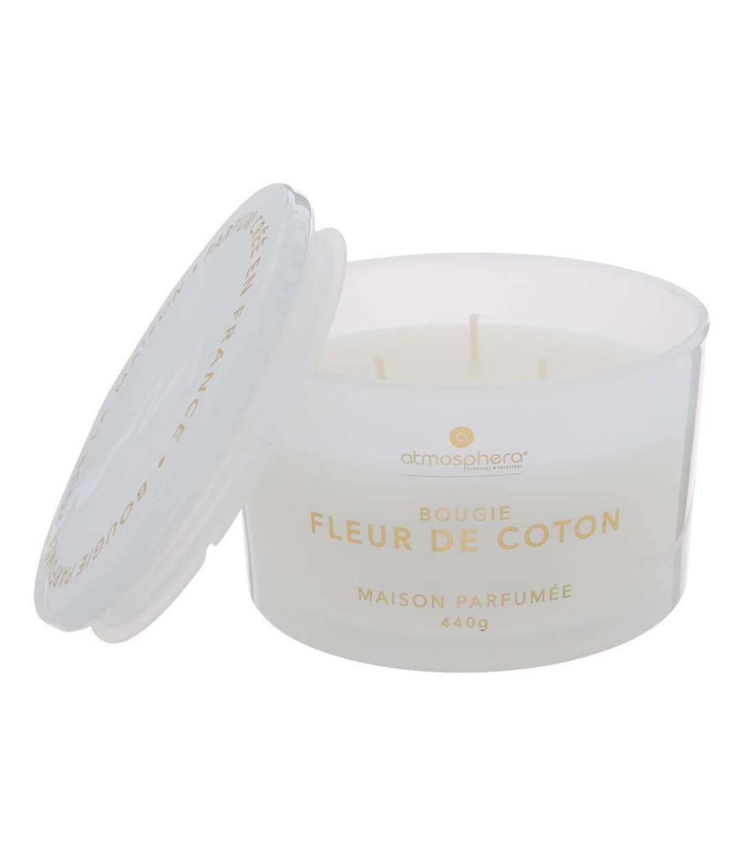 Bougie Parfumée en Verre Glowy 440g Fleur de Coton-2