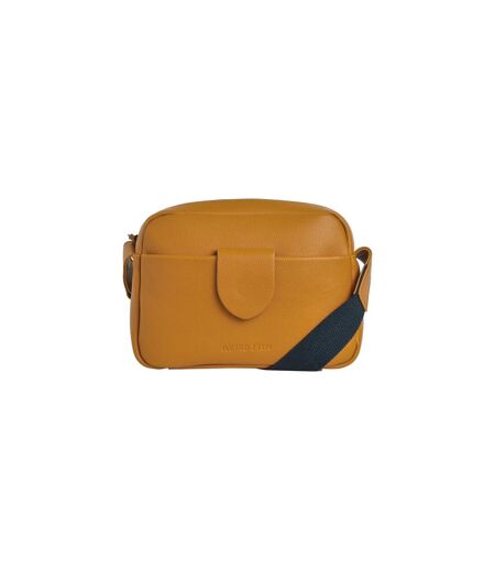 Dion plain vegan leather crossbody bag one size deep amber Weird Fish