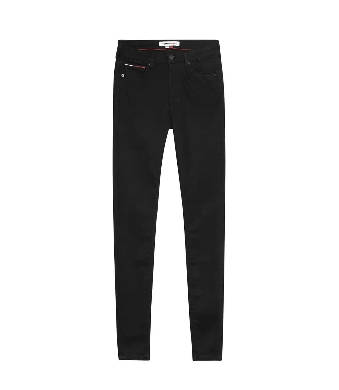 Womens/ladies High Rise Super Skinny Jeans Black Tommy Jeans-2