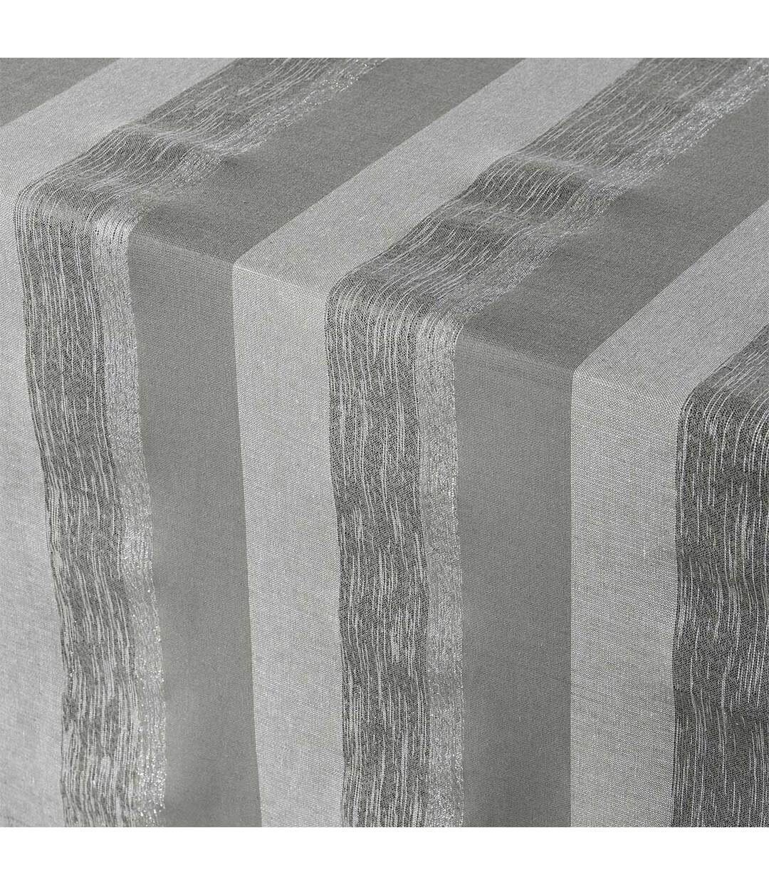 Nappe en Coton Tissée Eldora 140x240cm Gris-2