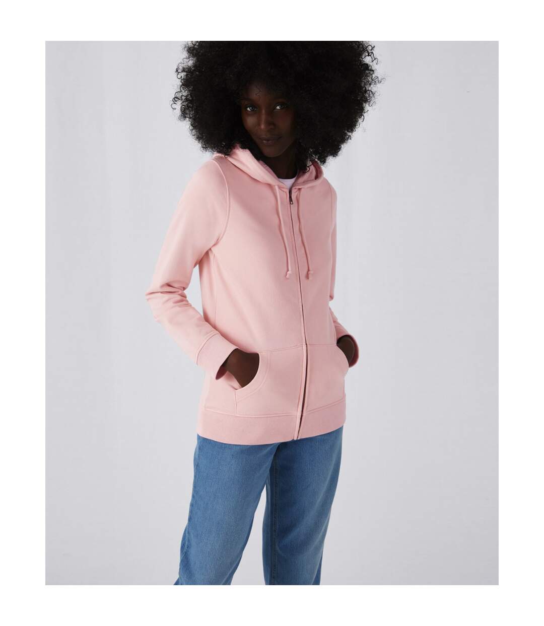 Veste à capuche femme rose B&C