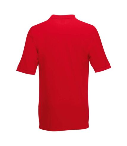 Fruit Of The Loom Mens 65/35 Pique Short Sleeve Polo Shirt (Red)