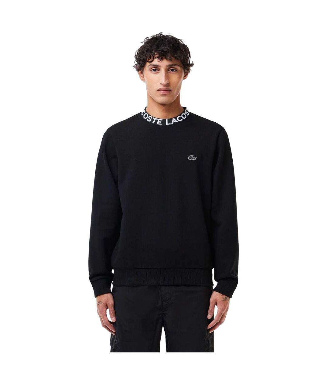 Sweat Style Logo Homme Noir Lacoste-1