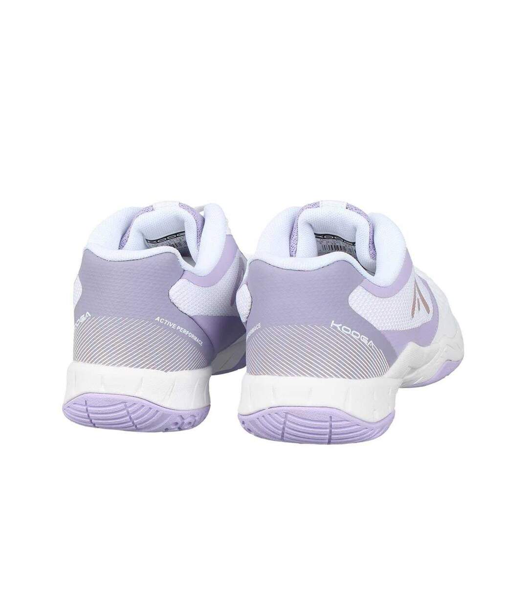 Womens/ladies Netball Shoes White Lilac KooGa-2