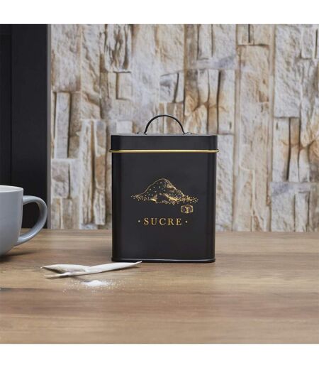Boîte à Sucre en Métal Lounge 19cm Noir