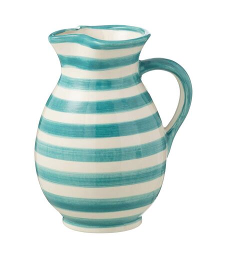 Pichet en Céramique Granada Rayure 1,6L Bleu Aqua