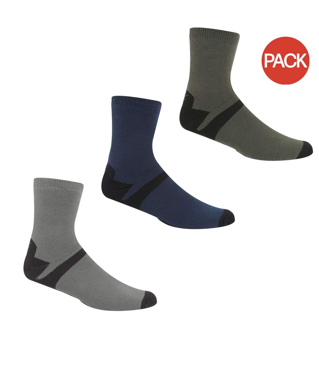 Regatta Mens Lifestyle Ankle Socks (Pack of 3) (Dark Steel/Dark Denim) - UTRG6042