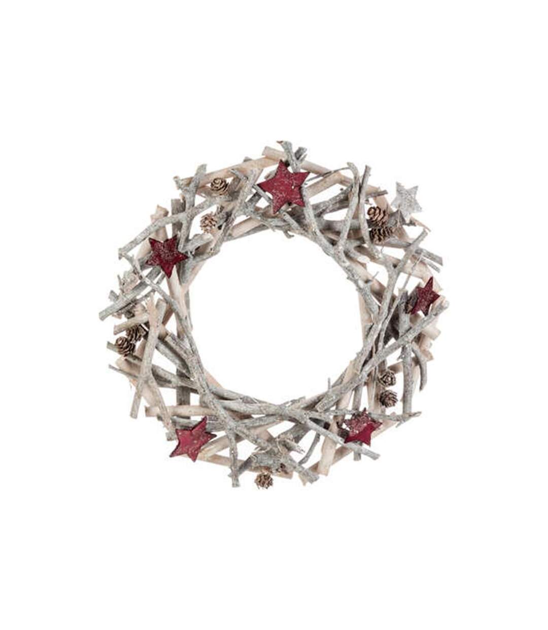 Couronne de Noël Première Étoile 32cm Gris-1