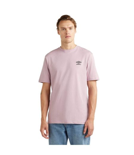 Umbro Mens Core Small Logo T-Shirt (Mauve Shadow/Woodland Grey)