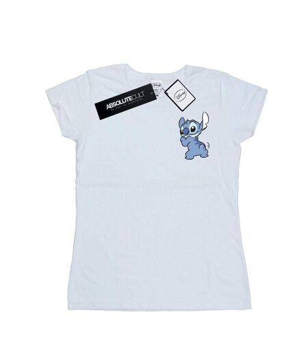 Disney - T-shirt LILO AND STITCH STITCH BACKSIDE BREAST PRINT - Femme (Blanc) - UTBI15586