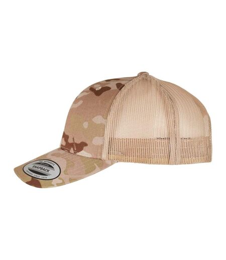 Casquette Trucker Motif/style Rétro Adulte Brun Clair Flexfit