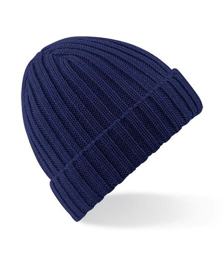 Beechfield Unisex Chunky Ribbed Winter Beanie Hat (Oxford Navy)