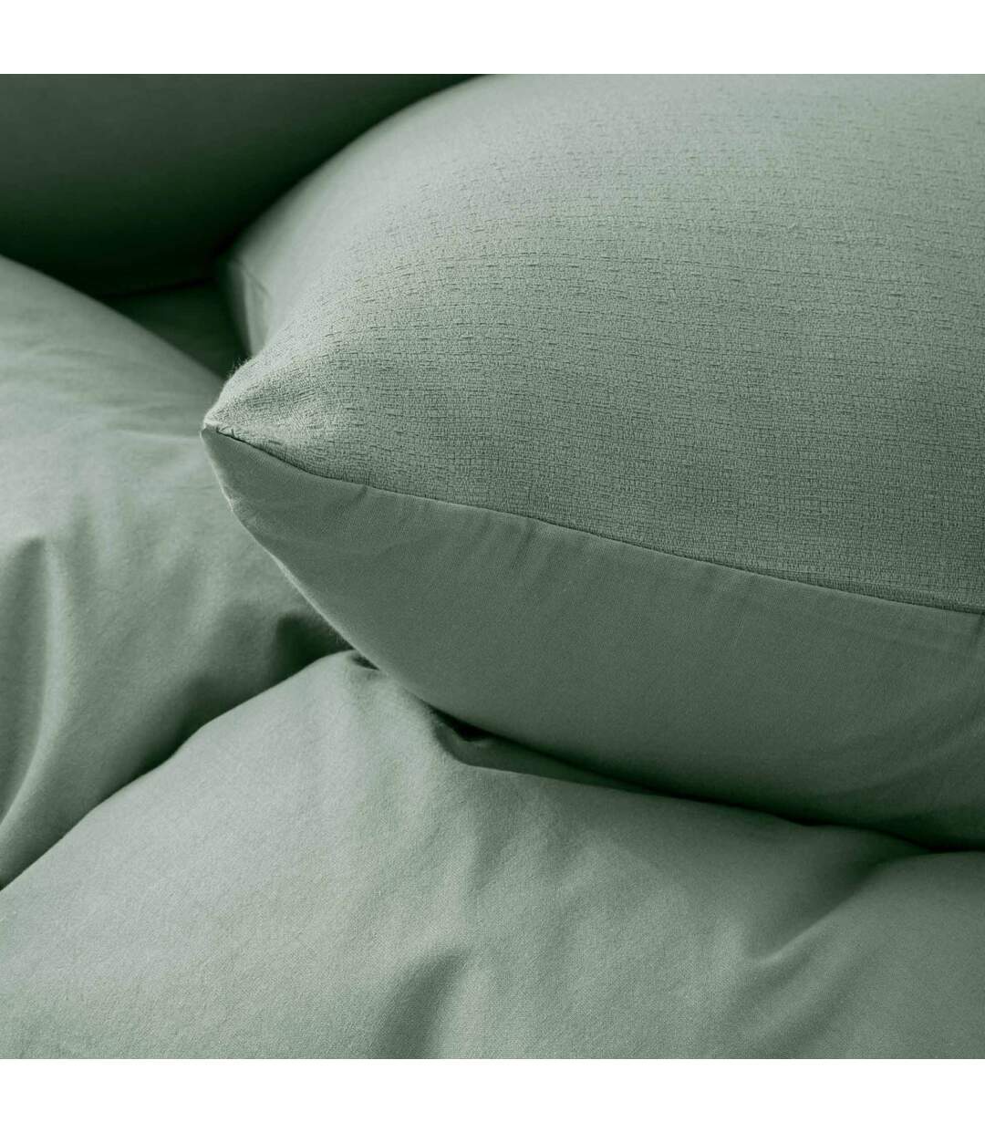 Parure de Lit 3 Pièces Clara 240x220cm Vert Cèdre-3